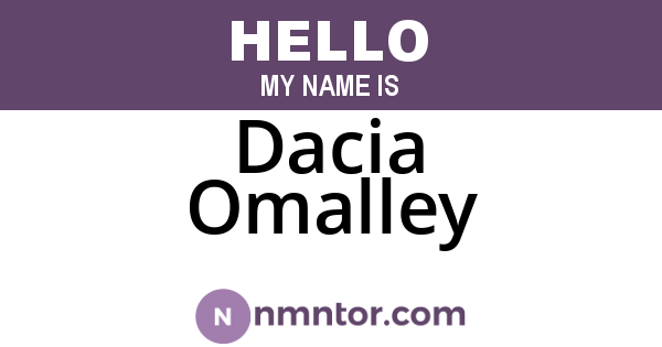 Dacia Omalley