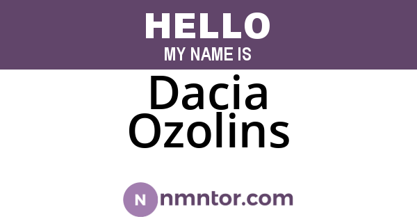 Dacia Ozolins