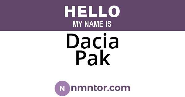 Dacia Pak