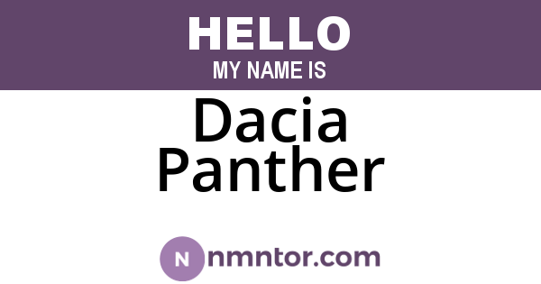 Dacia Panther