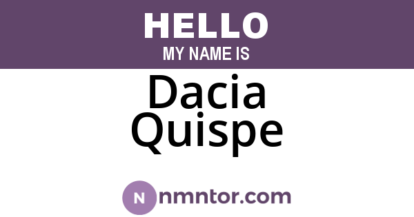 Dacia Quispe