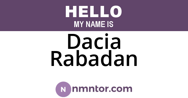 Dacia Rabadan