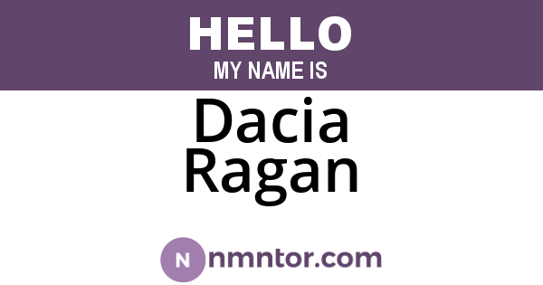 Dacia Ragan