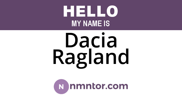 Dacia Ragland
