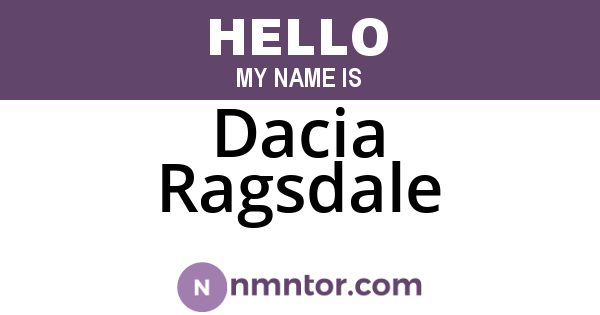 Dacia Ragsdale