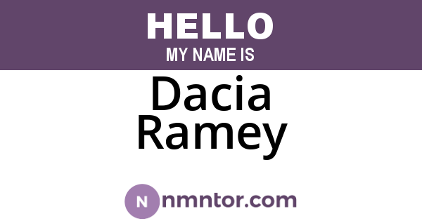 Dacia Ramey