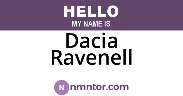 Dacia Ravenell