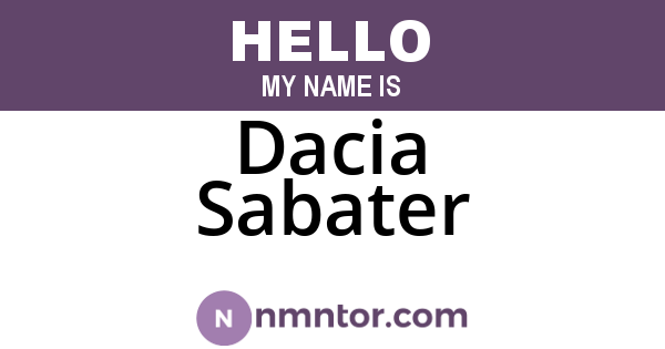 Dacia Sabater