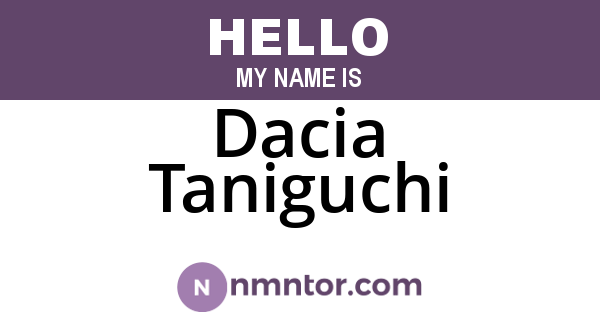 Dacia Taniguchi
