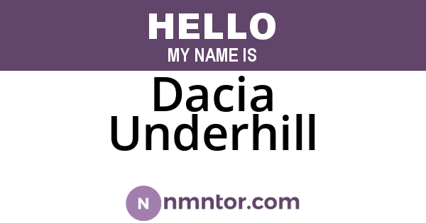 Dacia Underhill