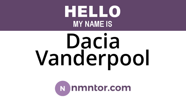 Dacia Vanderpool