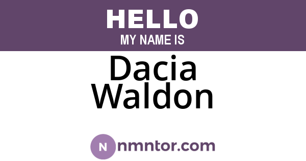 Dacia Waldon