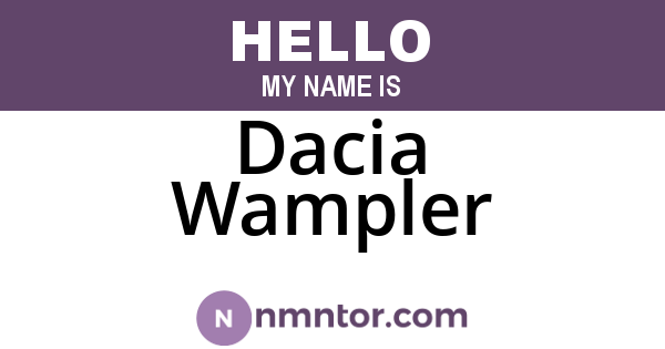 Dacia Wampler