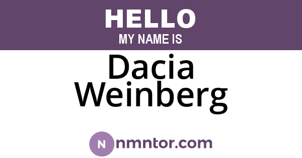 Dacia Weinberg
