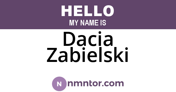 Dacia Zabielski