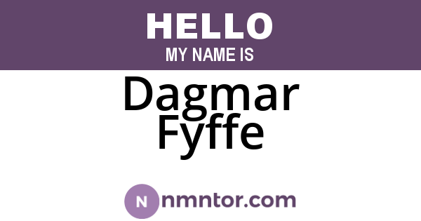 Dagmar Fyffe