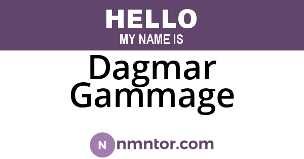 Dagmar Gammage