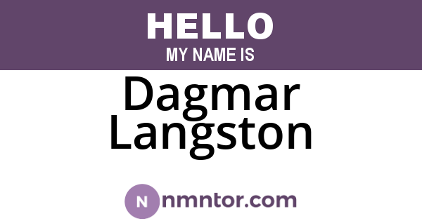 Dagmar Langston