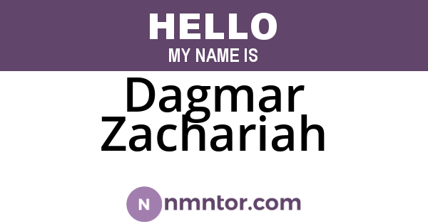 Dagmar Zachariah