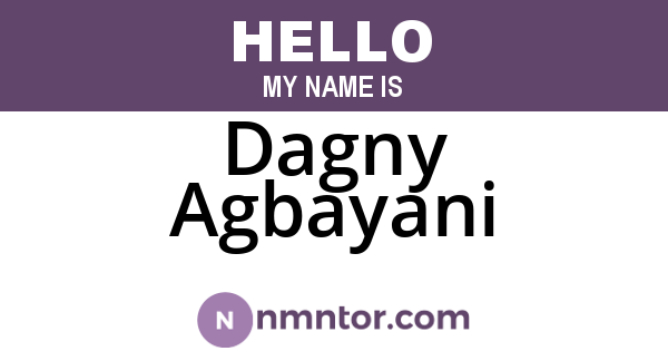 Dagny Agbayani