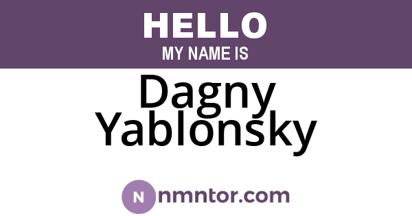 Dagny Yablonsky
