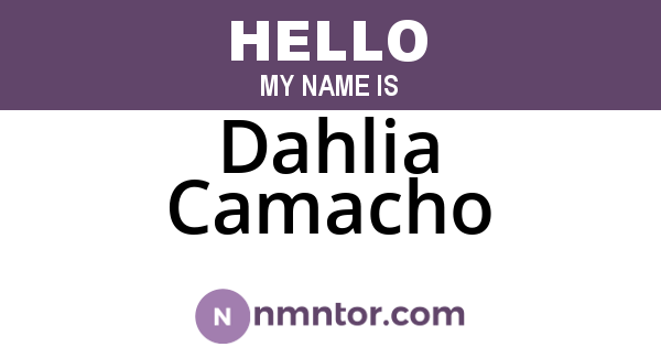 Dahlia Camacho