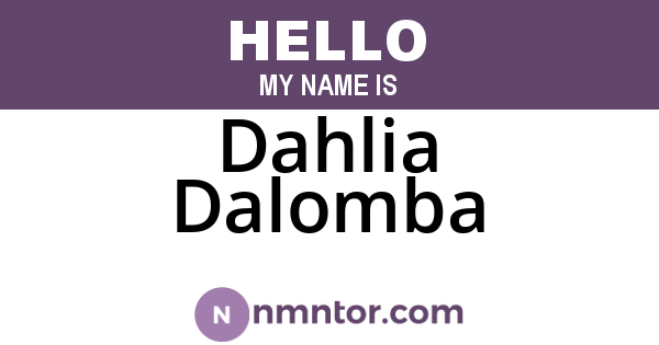 Dahlia Dalomba