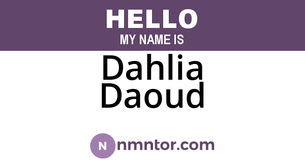 Dahlia Daoud