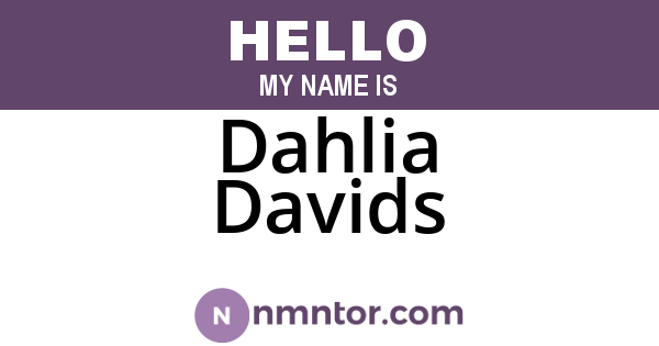 Dahlia Davids