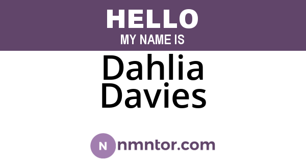 Dahlia Davies