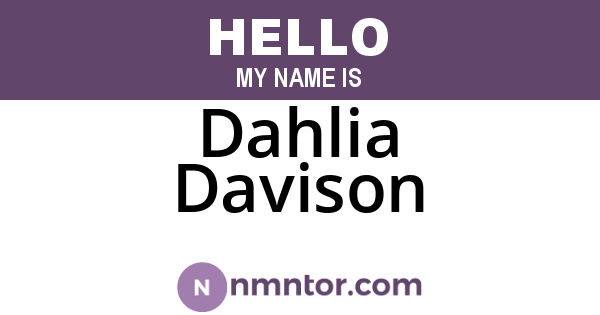 Dahlia Davison