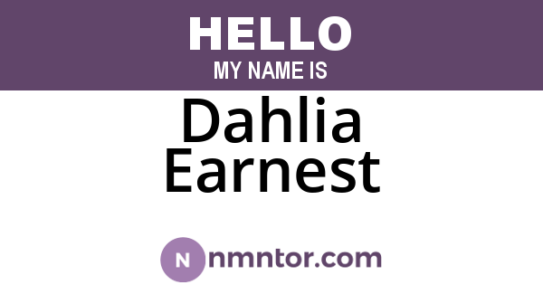 Dahlia Earnest