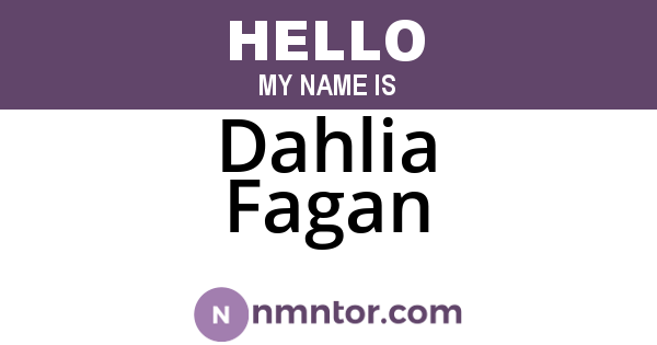 Dahlia Fagan
