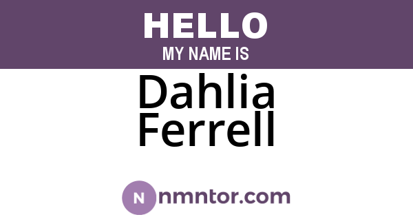 Dahlia Ferrell