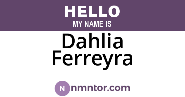 Dahlia Ferreyra