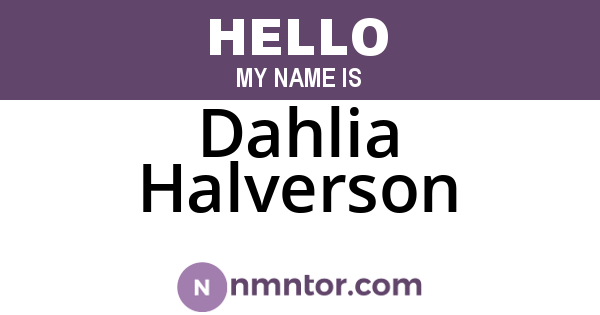 Dahlia Halverson