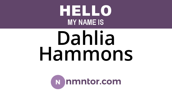 Dahlia Hammons