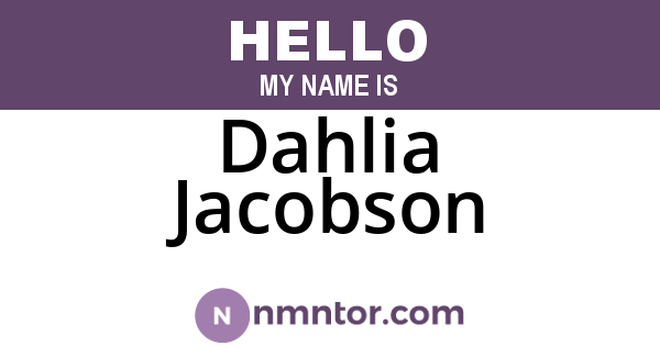 Dahlia Jacobson
