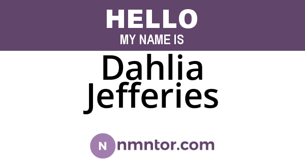 Dahlia Jefferies
