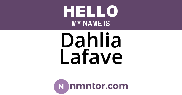 Dahlia Lafave