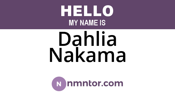 Dahlia Nakama
