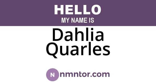 Dahlia Quarles