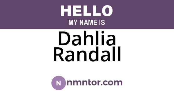 Dahlia Randall