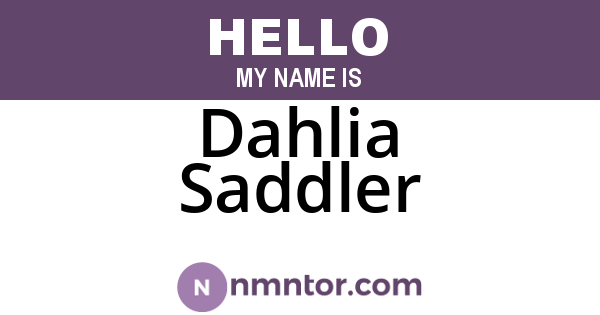 Dahlia Saddler