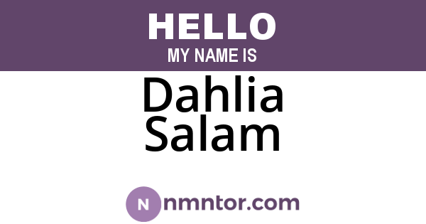 Dahlia Salam