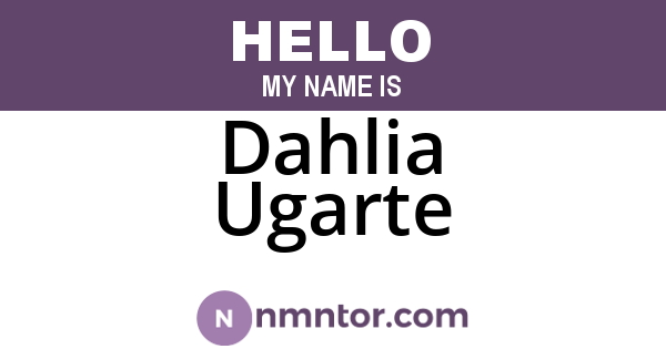 Dahlia Ugarte