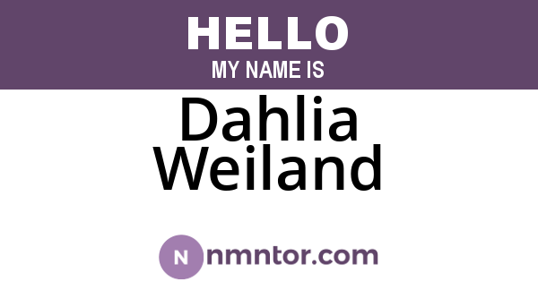 Dahlia Weiland
