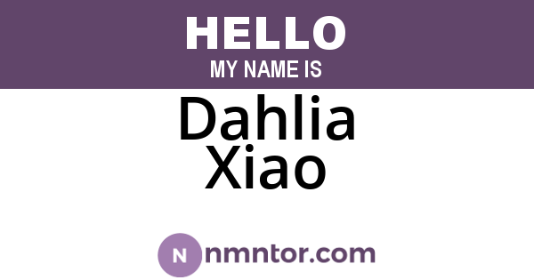 Dahlia Xiao