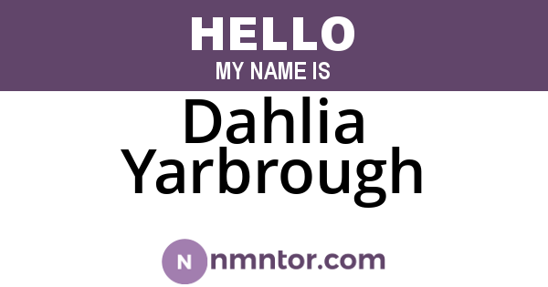 Dahlia Yarbrough