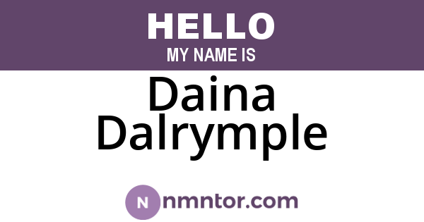 Daina Dalrymple